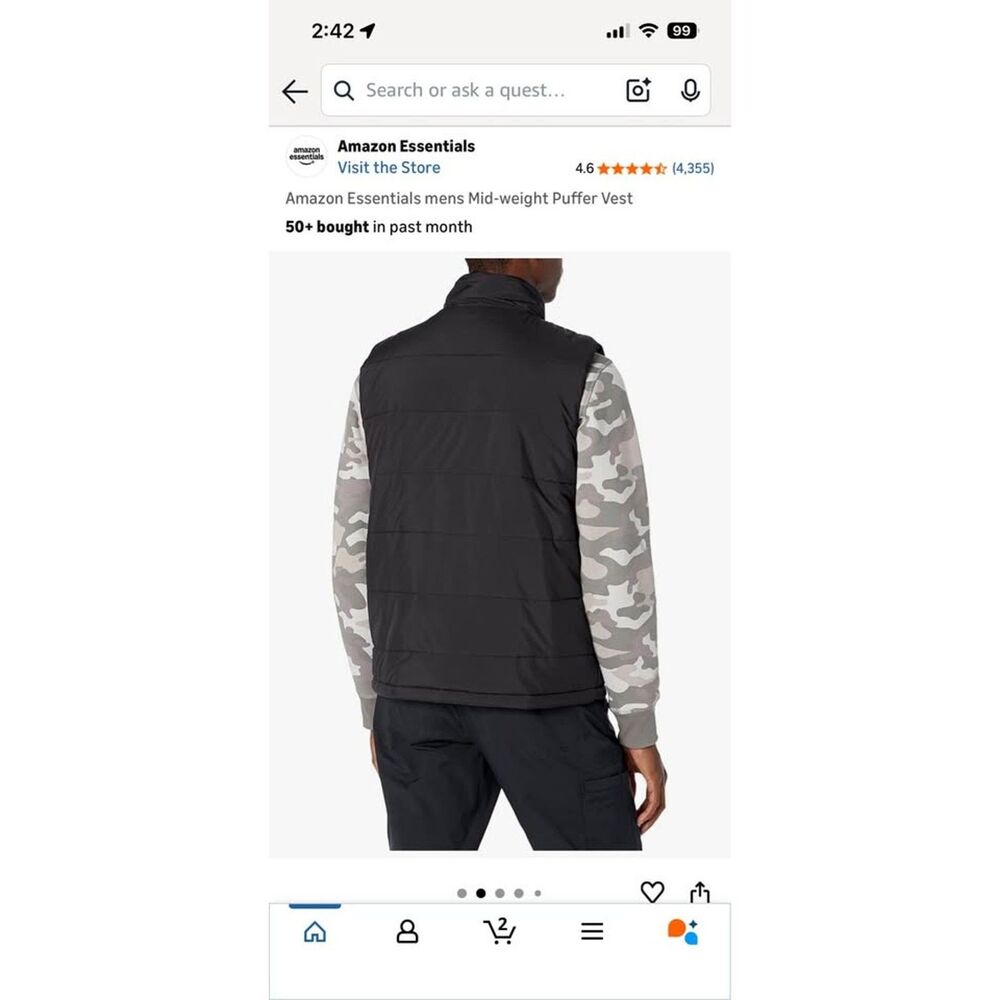 New Men’s Puffer Vest Size Large - Picture 4 of 8